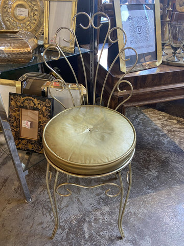 1950shollywood regency gold vanity chair