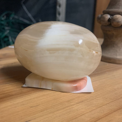 Onyx Marble Egg with Stand