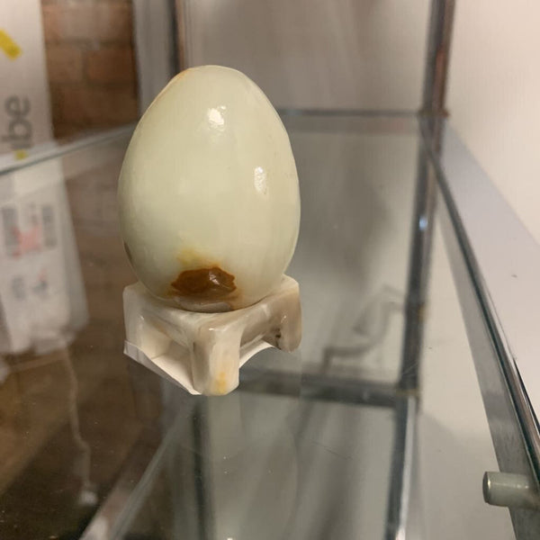 Marble Onyx Egg with Stand