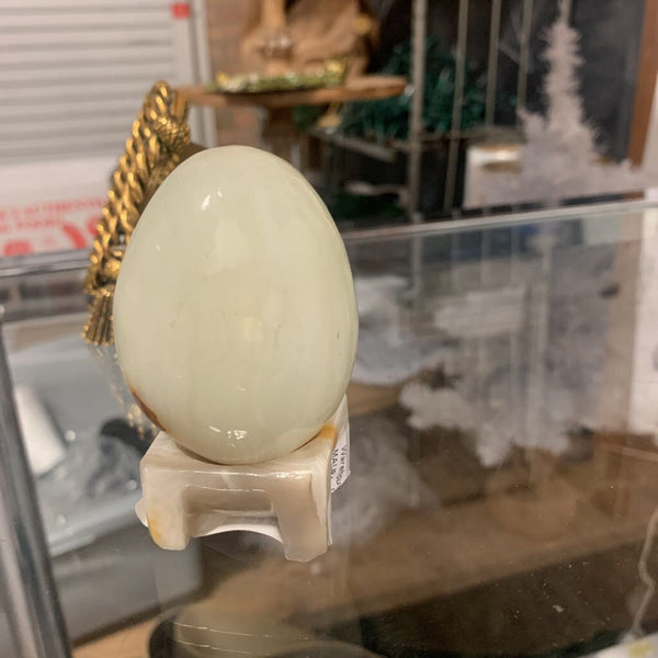 Marble Onyx Egg with Stand