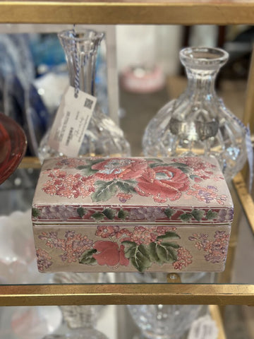Vintage Rose Porcelain Box #001