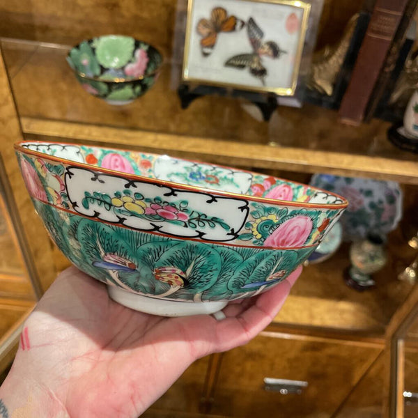 Chinese cloisonne bowl 8in
