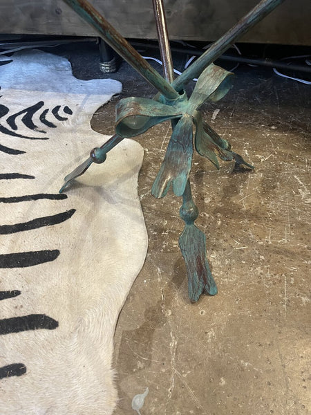 Bow and Arrow Verdigris Side Table (in store pickup only)