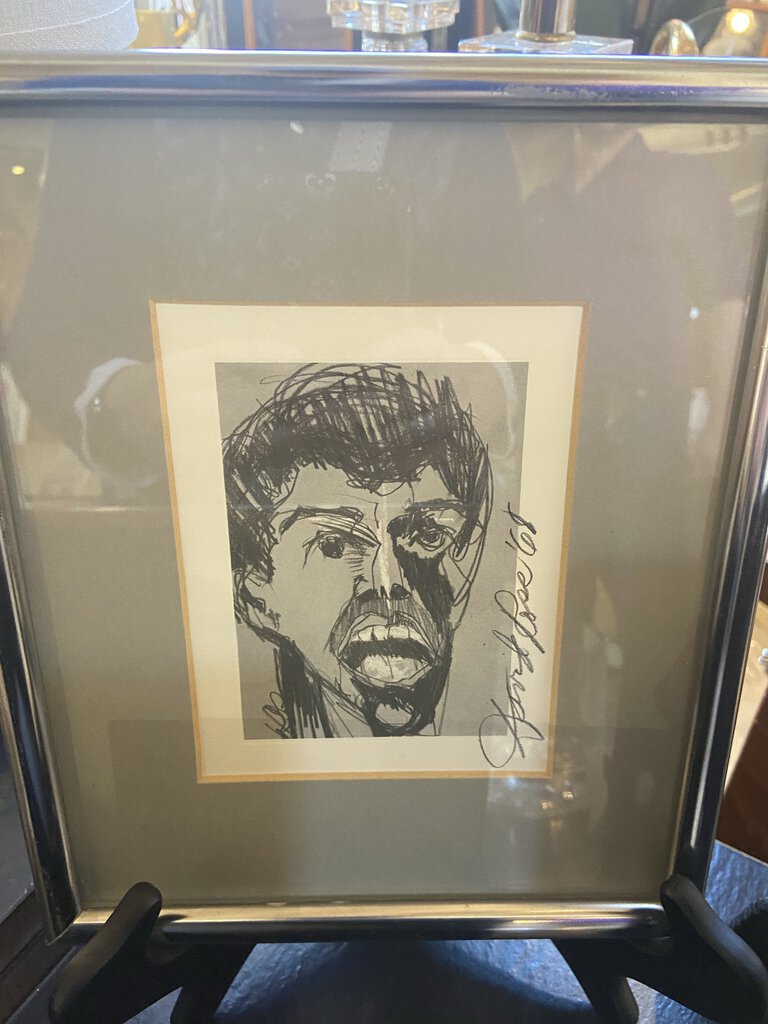 Signed David Rose 1968 portrait