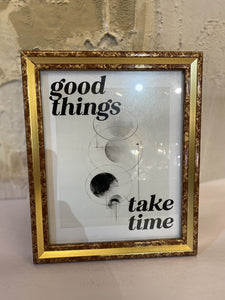 8x10 good things take time frame