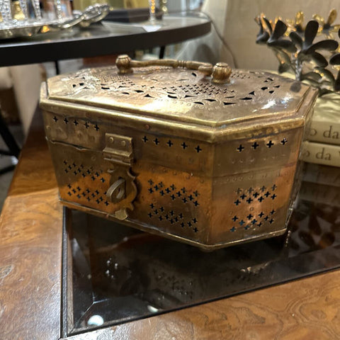 Large Brass Cricket Box