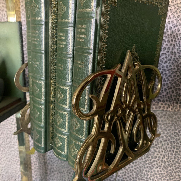 Vintage Brass Bookends 1977 colonial Williamsburg